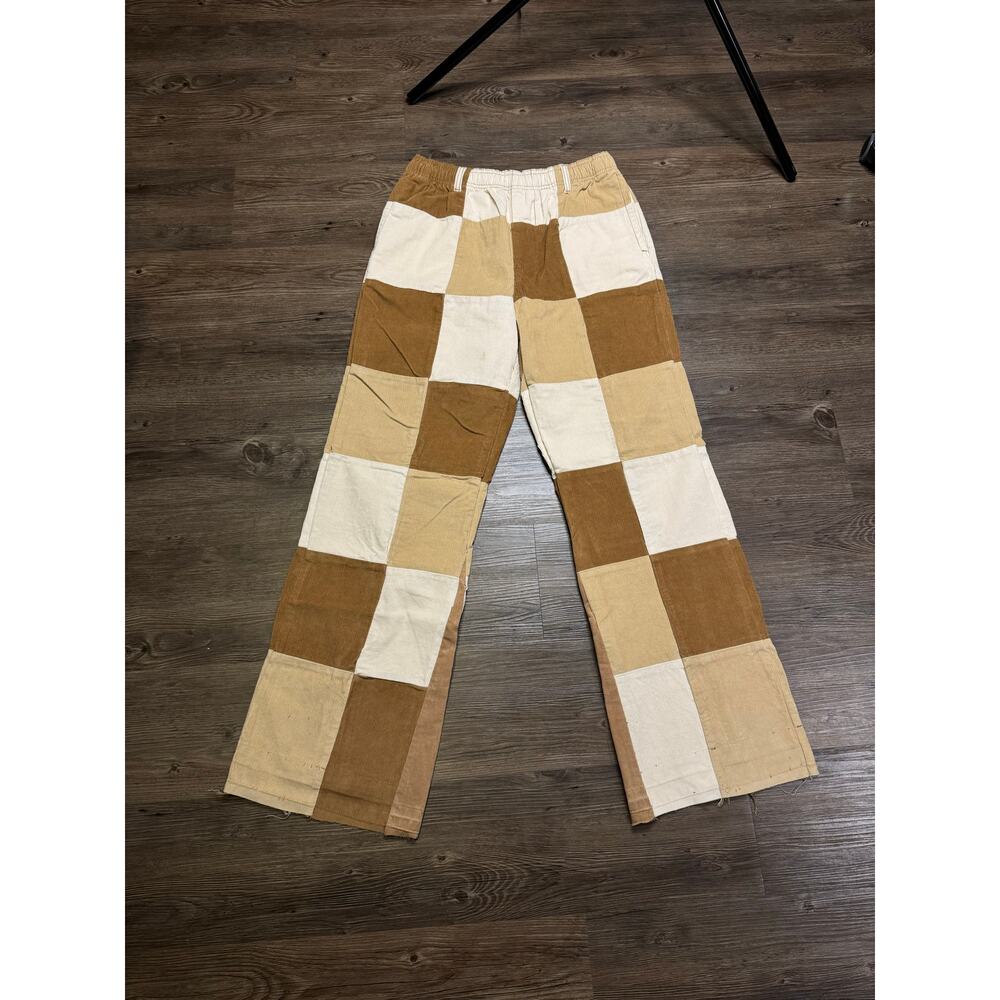 Flare Patch corduroy pants